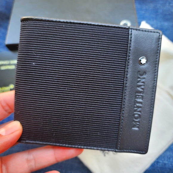 MONTBLANC Logo Nylon/Leather Bifold Wallet